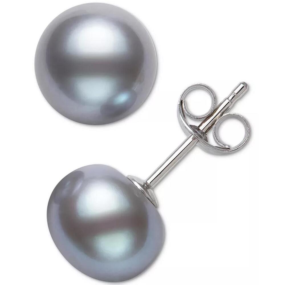 Cultured Freshwater Button Pearl (8-9mm) Stud Earrings